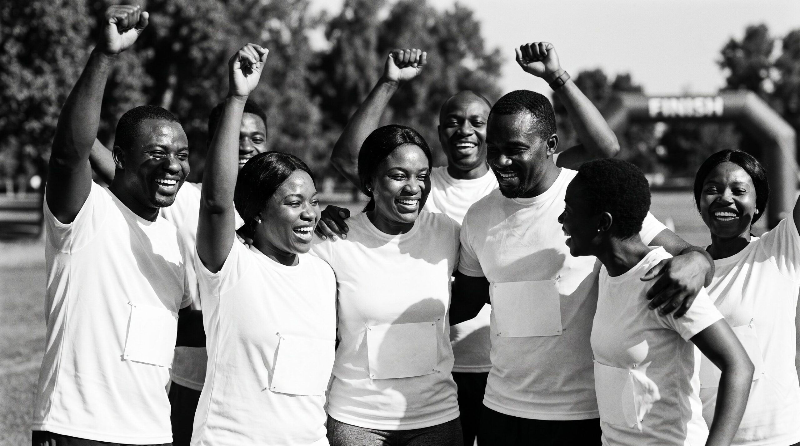 NAPPSA community members celebrating at a charity 5K run and walk fundraiser