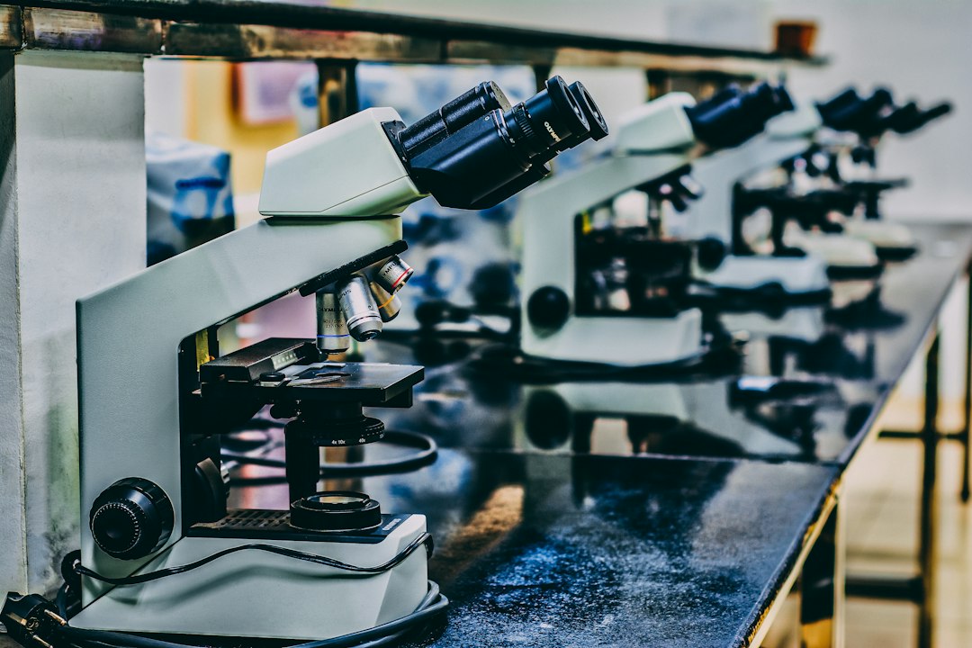Microscope in a research laboratory for Lab Detective