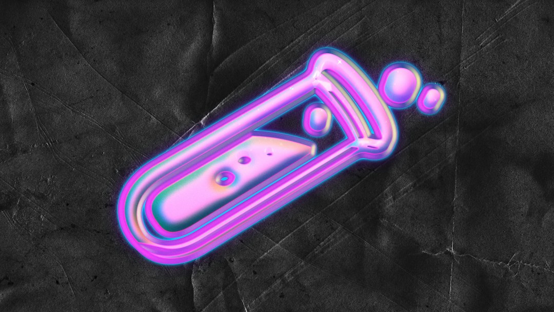 Colorful science test tube rendering for Molecule Mission