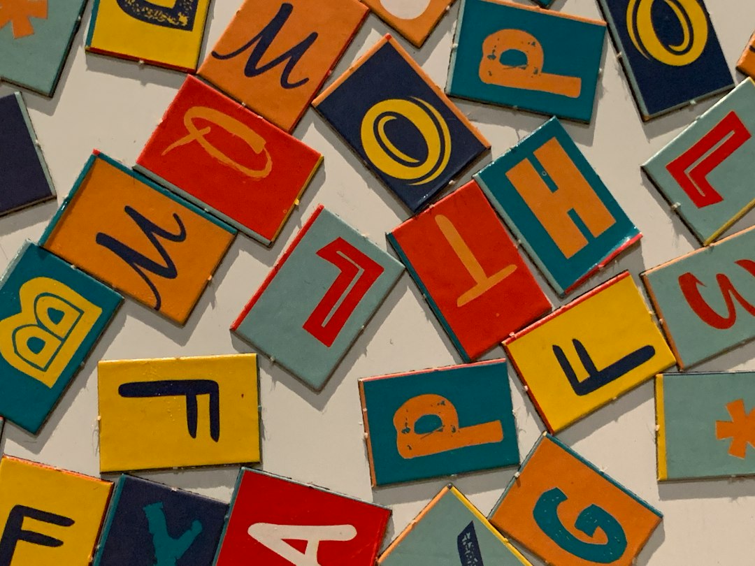 Jumbled letter tiles for Pharmacy Word Sprint